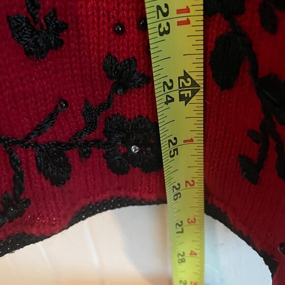 VNTG Tiara International, Sz Small, Christmas Holiday Sweater - Knit Vintage - Picture 10 of 11